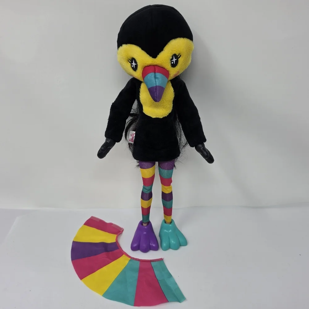 Barbie Cutie Reveal Jungle Series Fashion Doll with Toucan Plush Costume